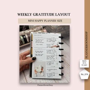 Happy Planner Mini Dashboard Layout Printable Insert, Mini Happy Planner Dashboard Week Undated Refill Inserts, Happy Planner Mini 074
