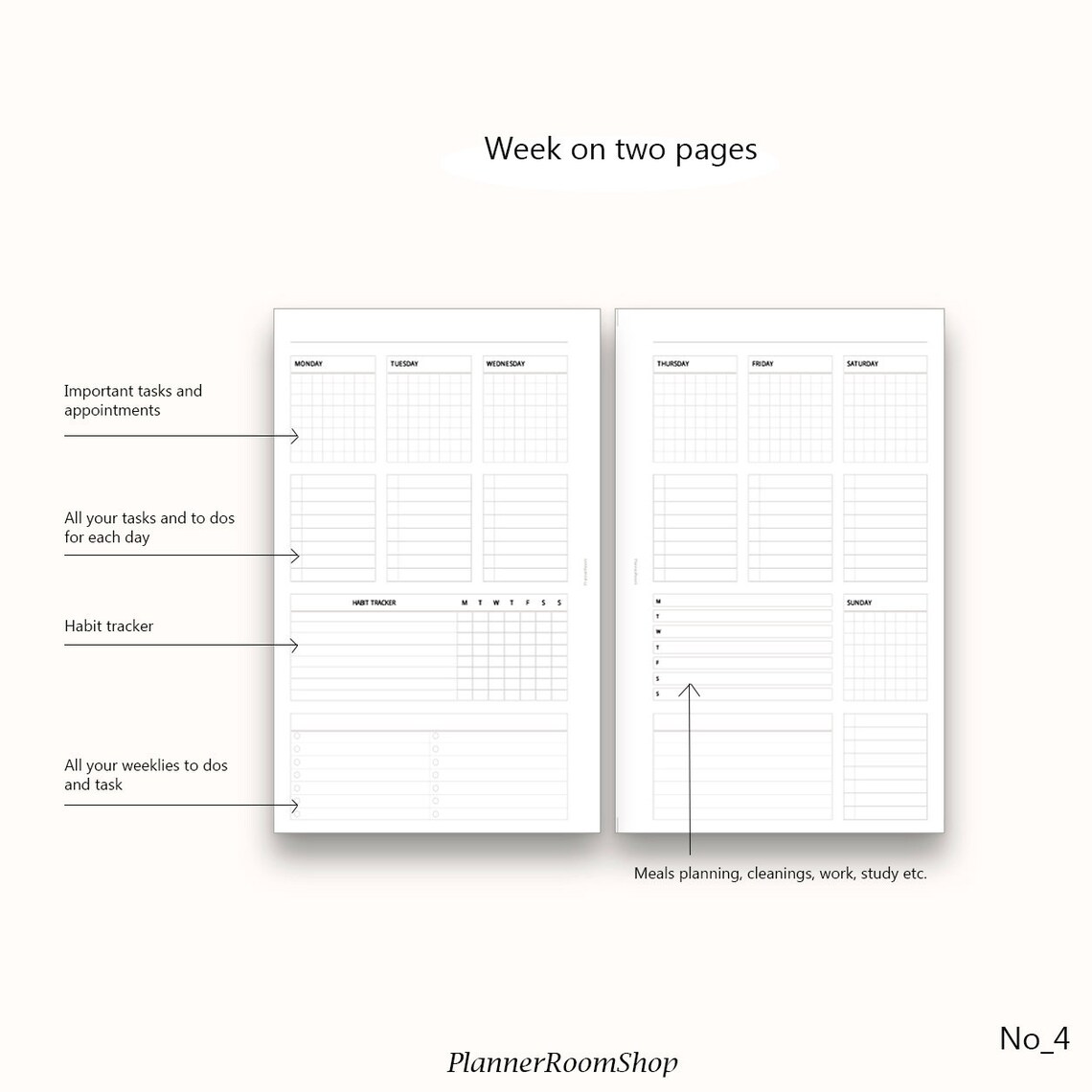 Weekly Planner Calenardar A7 Pocket Inserts Printable | Etsy
