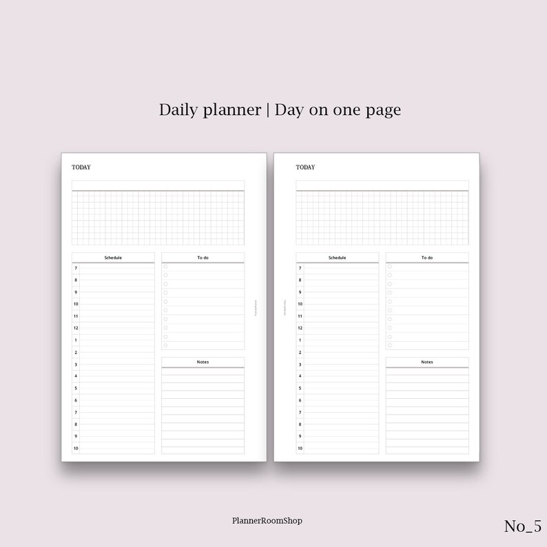 Daily Planner Printable A7 Pocket Planner Inserts Daily Etsy