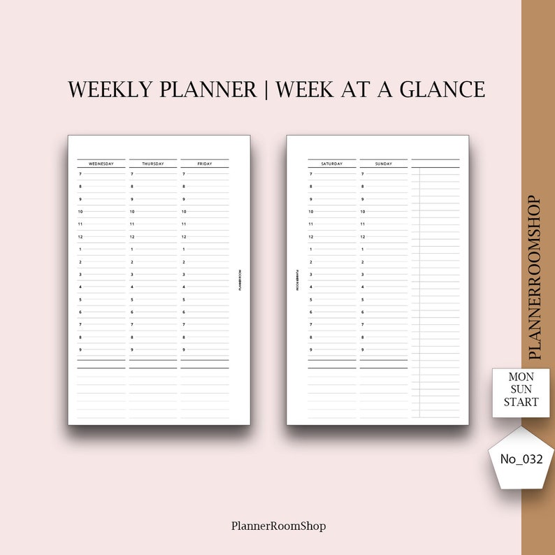 FRANKLIN COVEY Compact Printable Weekly Vertical on 4 Pages - Etsy