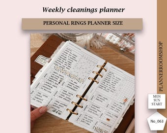 Cleanings planner, Personal planner inserts, Weekly cleaning schedule printable, Home cleanings planner, Hause cleanings inserts, 063