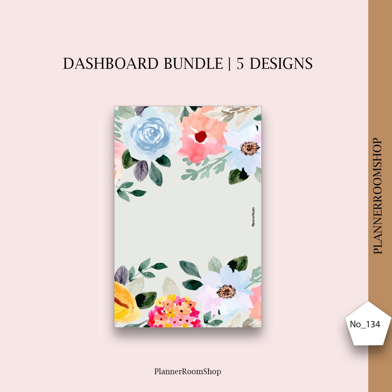 Printable Planner Dashboard, Dashboard Bundle, Floral Bundle Kit ...