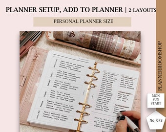 Add to planner printables, List for planning, Planner organization, Personal planner size, Planner Setup, 073
