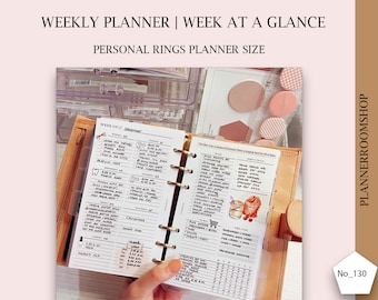 Weekly Planner Printable Personal Planner Inserts, Weekly Schedule Printable, Weekly Planner Template, Weekly Planner Agenda