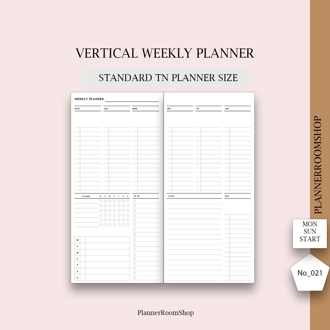 Printable Weekly Planner for Standard TN | Undated Traveler’s Notebook ...