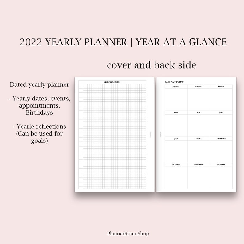 2022 Future Log Printable Planner Refills A6 Minimal Etsy