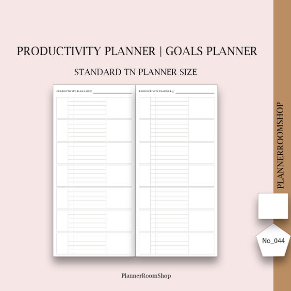 Printable Goal Insert Standard Tn Etsy Printable Goal Insert Standard Tn Etsy