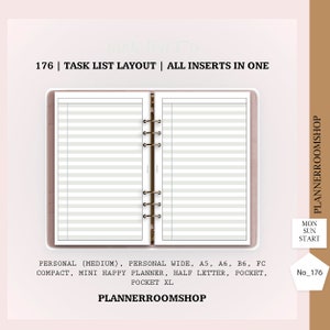 Printable ADHD planner adult, Task list inserts, Productivity planner layout, Inbox planner, rings inserts 176