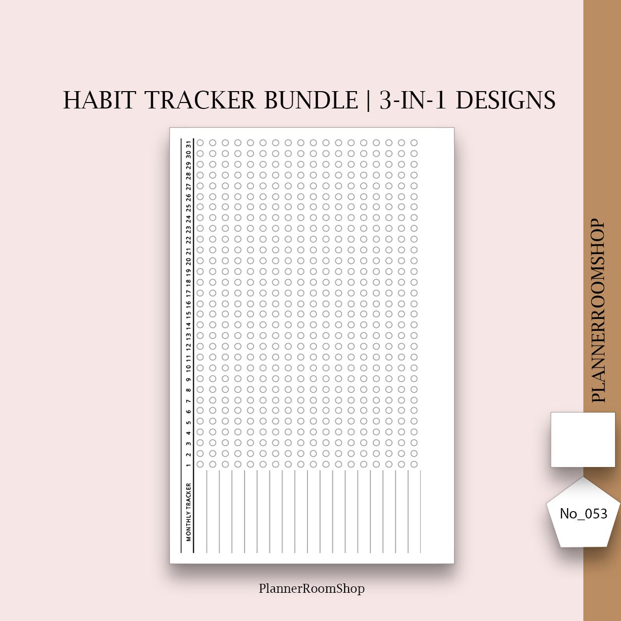Monthly Goal Tracker, Habit Tracker Printable A5 Wide Planner Inserts ...