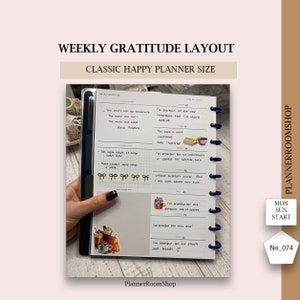 Dashboard Layout CLASSIC Happy Planner Printable Insert, Dashboard Layout Weekly Undated Happy Planner Refill Printable Inserts 074