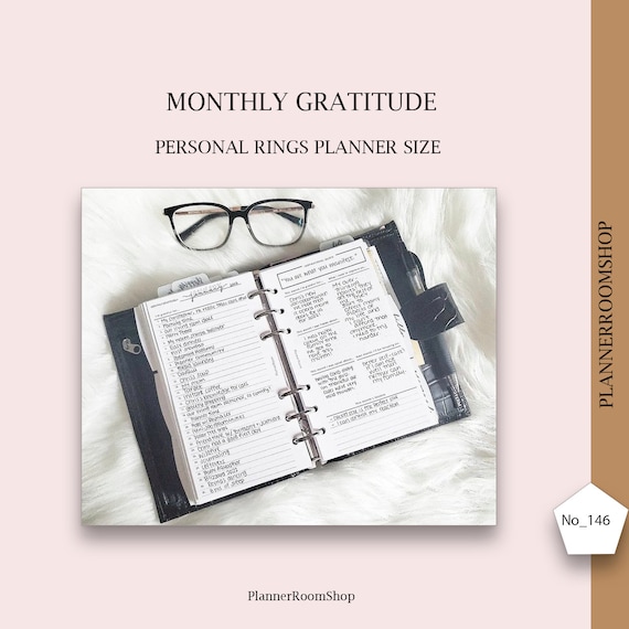 Gratitude journal, Personal printable inserts, Monthly printable gratitude, Gratitude template, Reflection planner, 2 lines a day, 146