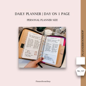 Daily Planner Printable Personal Planner Inserts, Daily Planners Half Hour, Daily Agenda Printable, Daily Schedule Filofax Personal