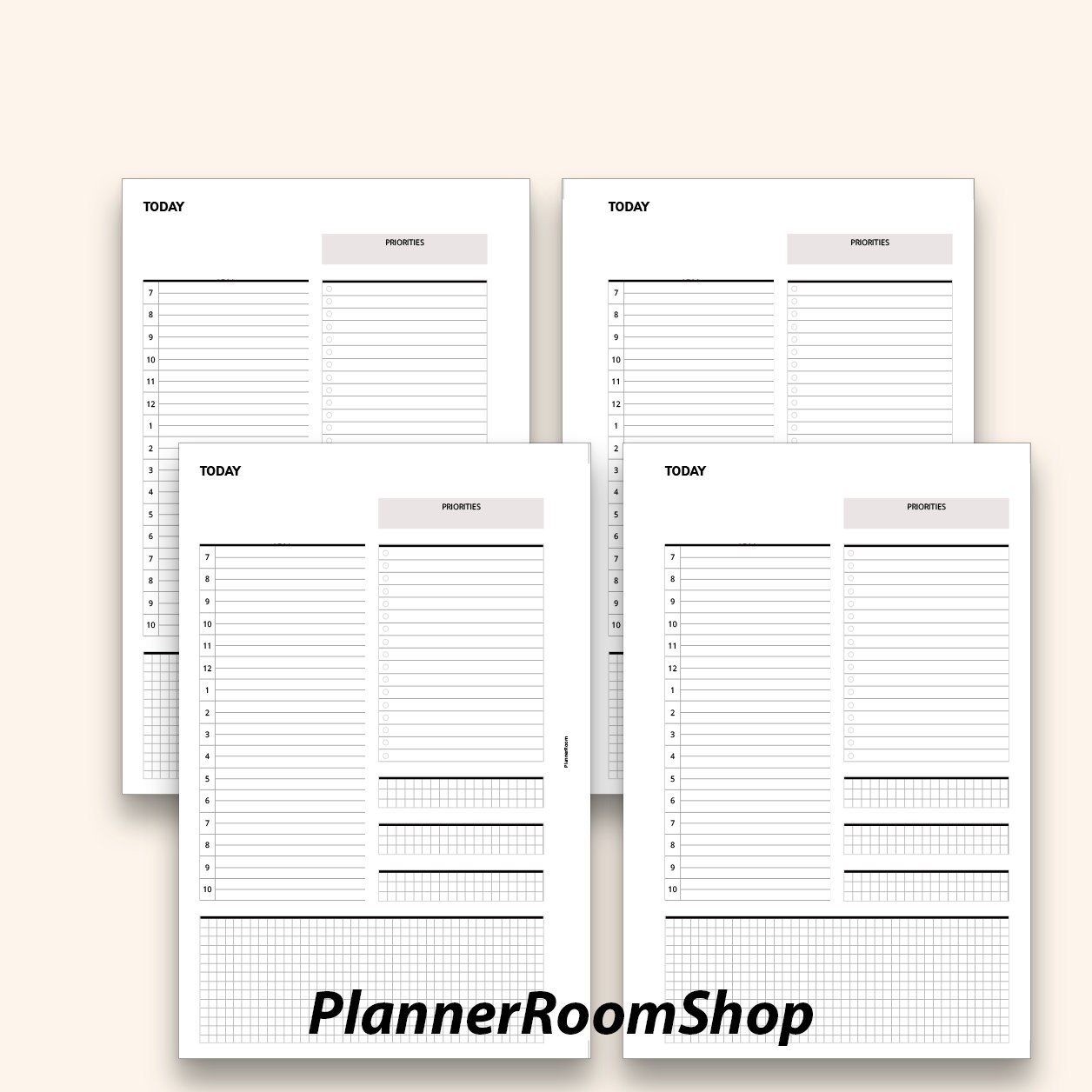 schedule daily planner day on one page printables daily etsy