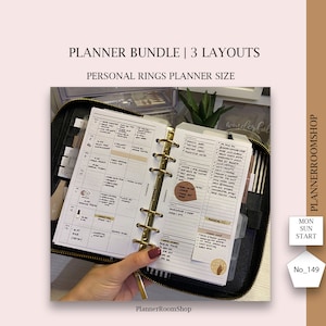 Printable Planner Bundle , Undated Planner Printables, Personal rings planner size, Printable Planner, Life Planner, Planner Printables, 149