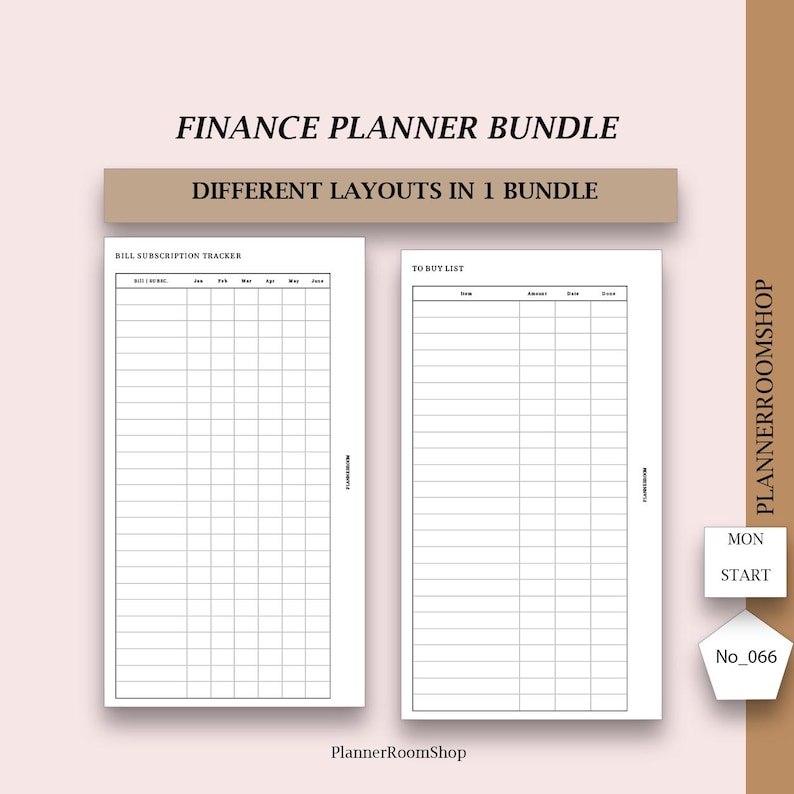 Printable budget planner, A5 inserts, Budget binder, Expense planner, Income tracker, Bills tracker, Digital finance planner, 066 image 4
