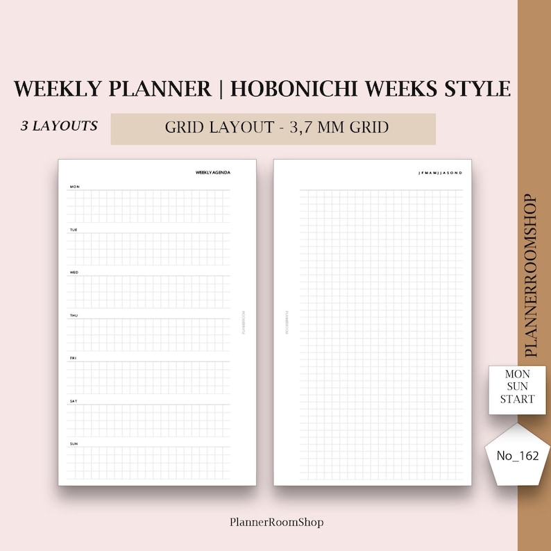 Printable Weekly Planner Inserts for Half Letter Discbound Size ...