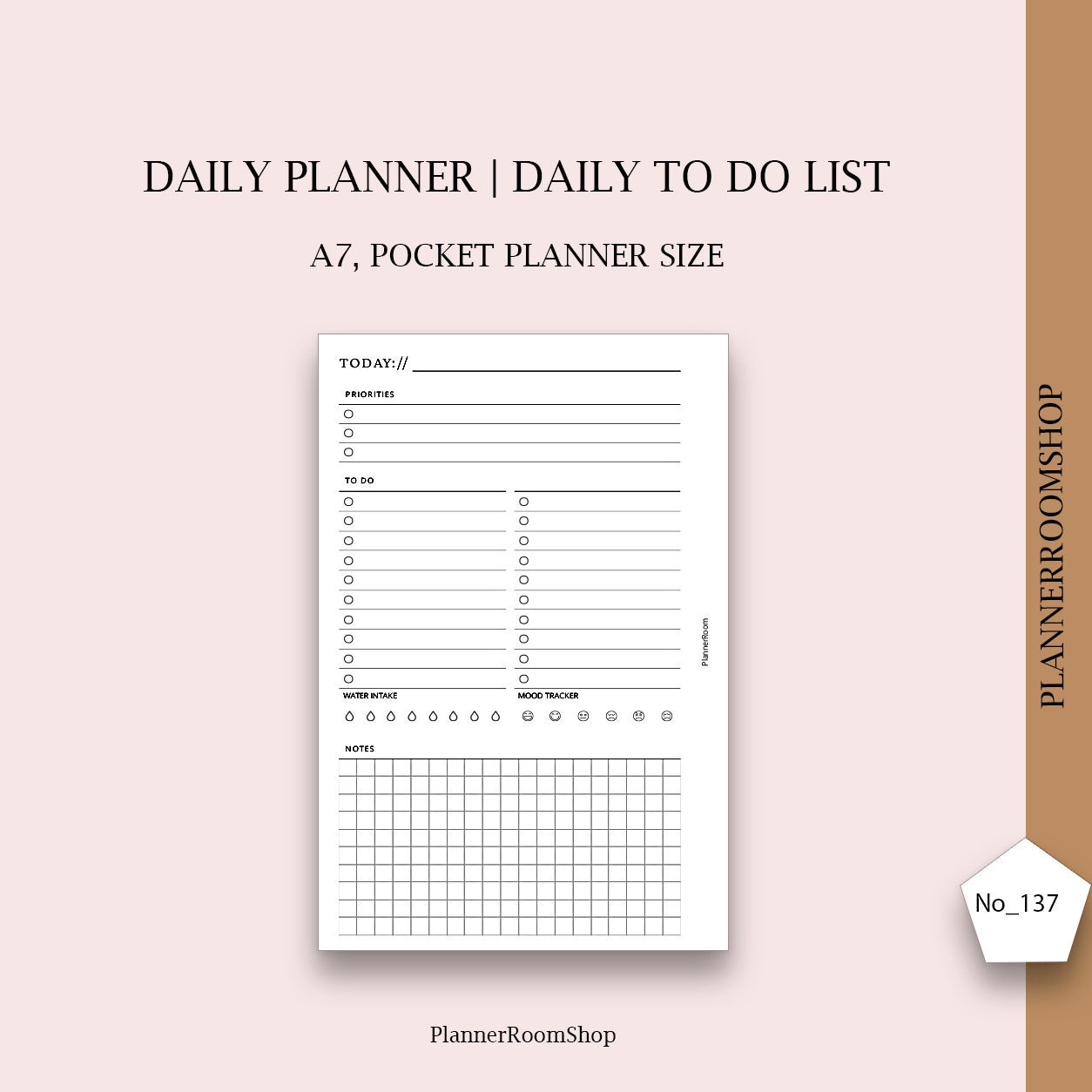 Printable Daily Planner DO1P Pocket Size Daily to Do Daily Etsy