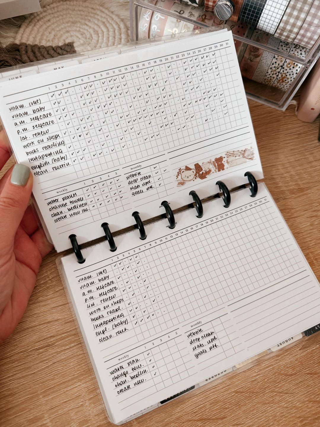 Mini Happy Planner, Printable Monthly Habit Tracker | Daily, Weekly ...