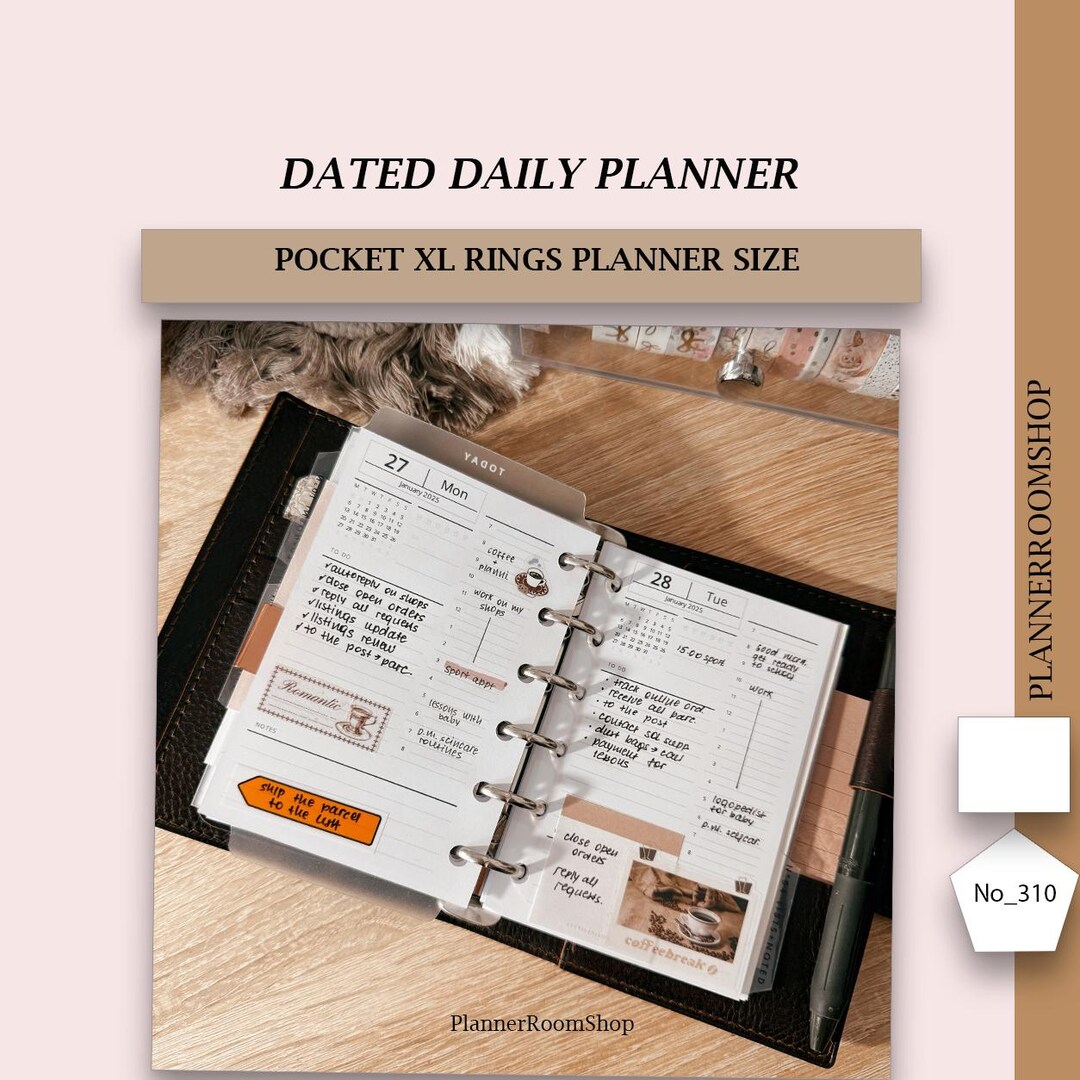 Printable 2026 Dated ADHD Daily Planner, Day on 1 Page, Agenda, Monthly ...