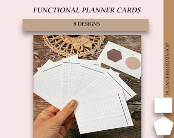 Printable planner cards, meals planner, weekly schedule, Weekly habit tracker, Inbox cards, Add to planner, To do list template