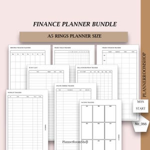 Printable budget planner, A5 inserts, Budget binder, Expense planner, Income tracker, Bills tracker, Digital finance planner,  066