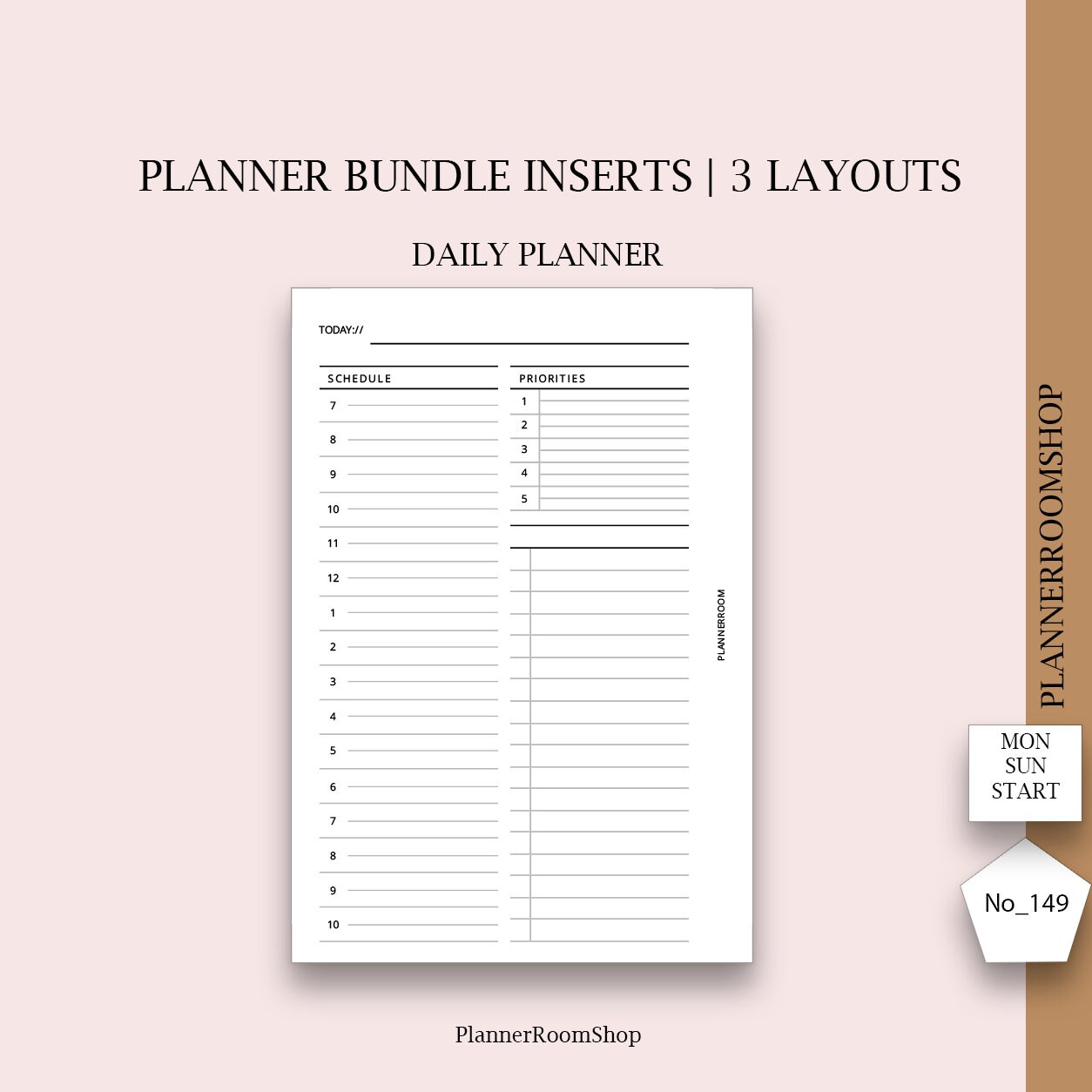 Plus Planner Printable Planner Bundle , Undated Planner Printables, Pocket Plus ...