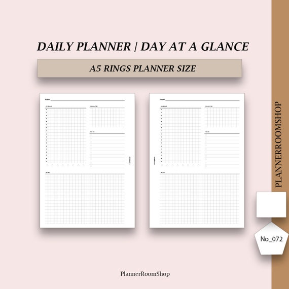A5 Planner Daily Inserts