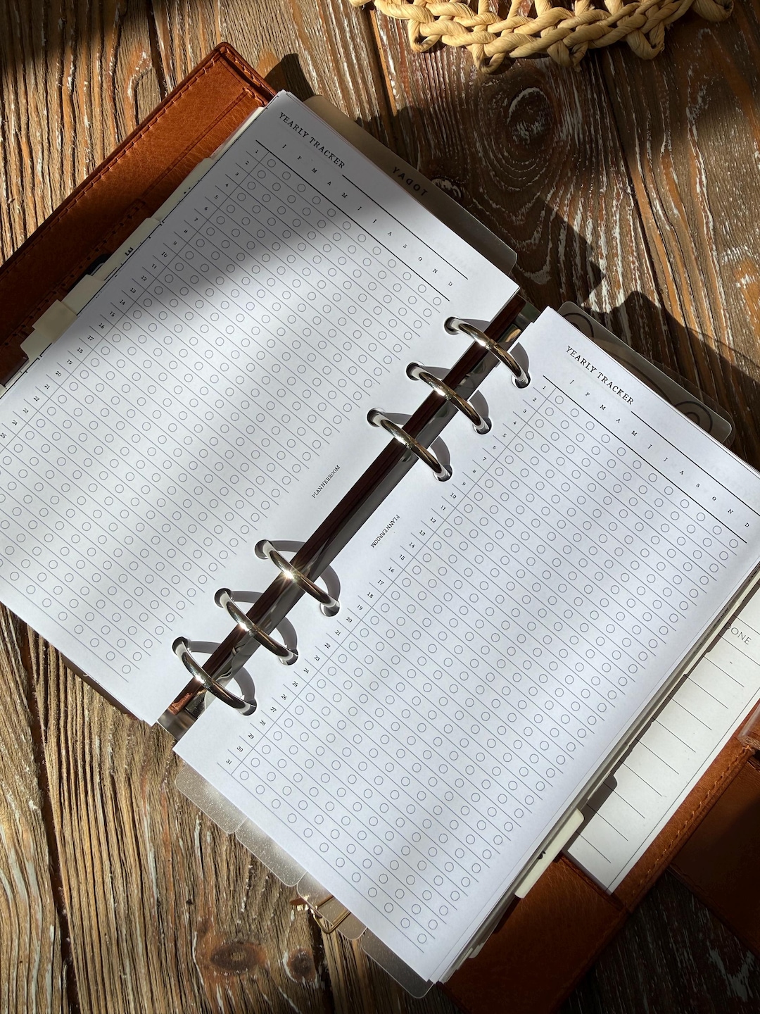 A6 Rings, Printable Yearly Tracker, Year at a Glance Planner Insert ...