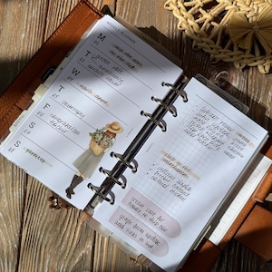 FC Compact, Minimal Weekly Planner, Horizontal Weekly Layout, Printable Weekly Planner Insert 209