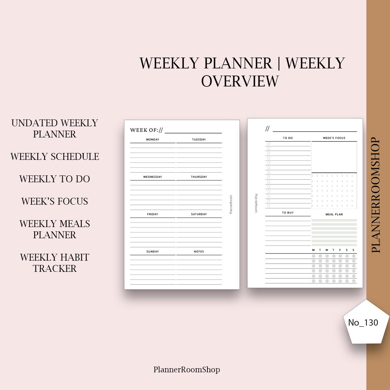 Weekly Planner Printable Pocket Planner Inserts Weekly - Etsy