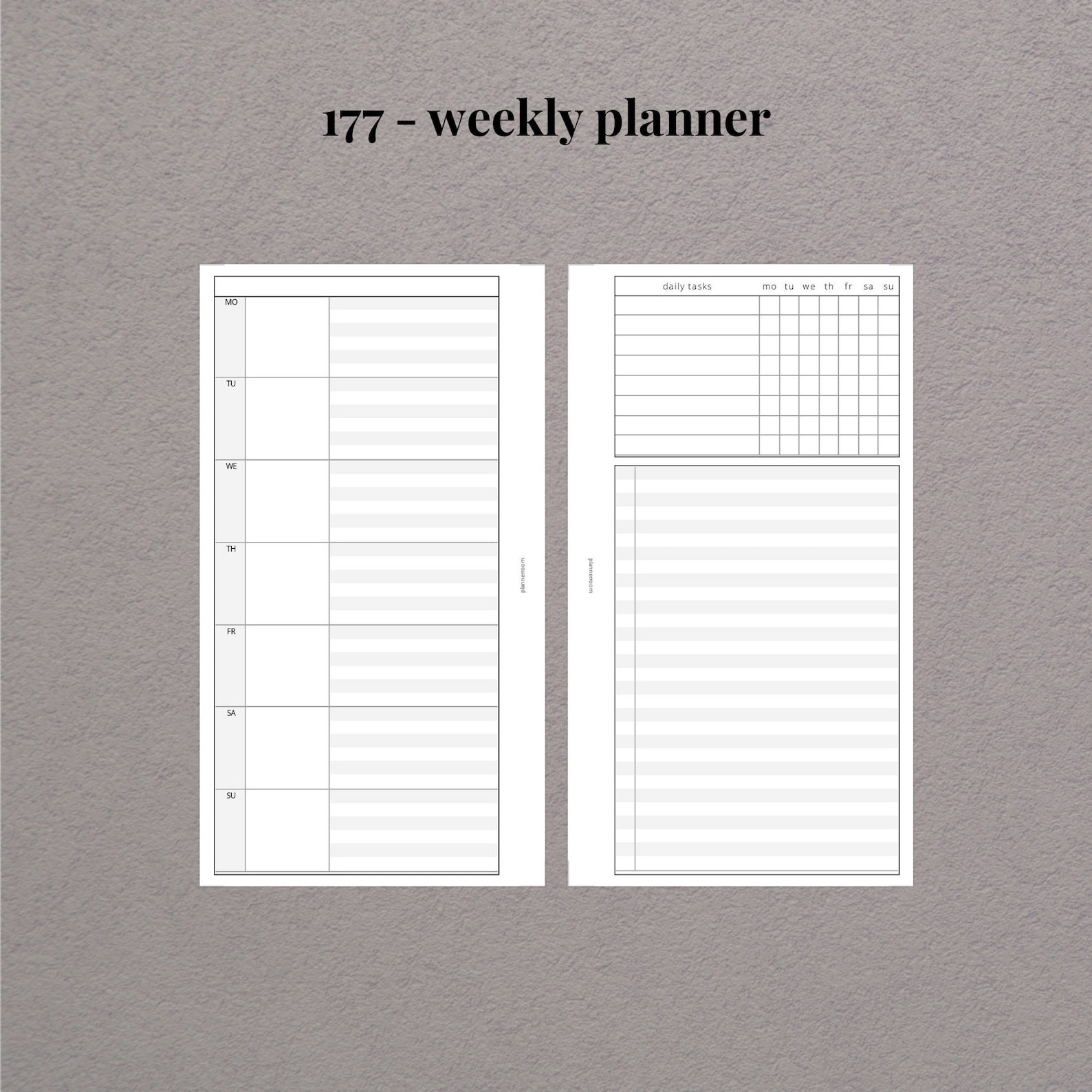 Printable ADHD Weekly Planner Adult, Hobonichi Weeks Style, Week at a ...