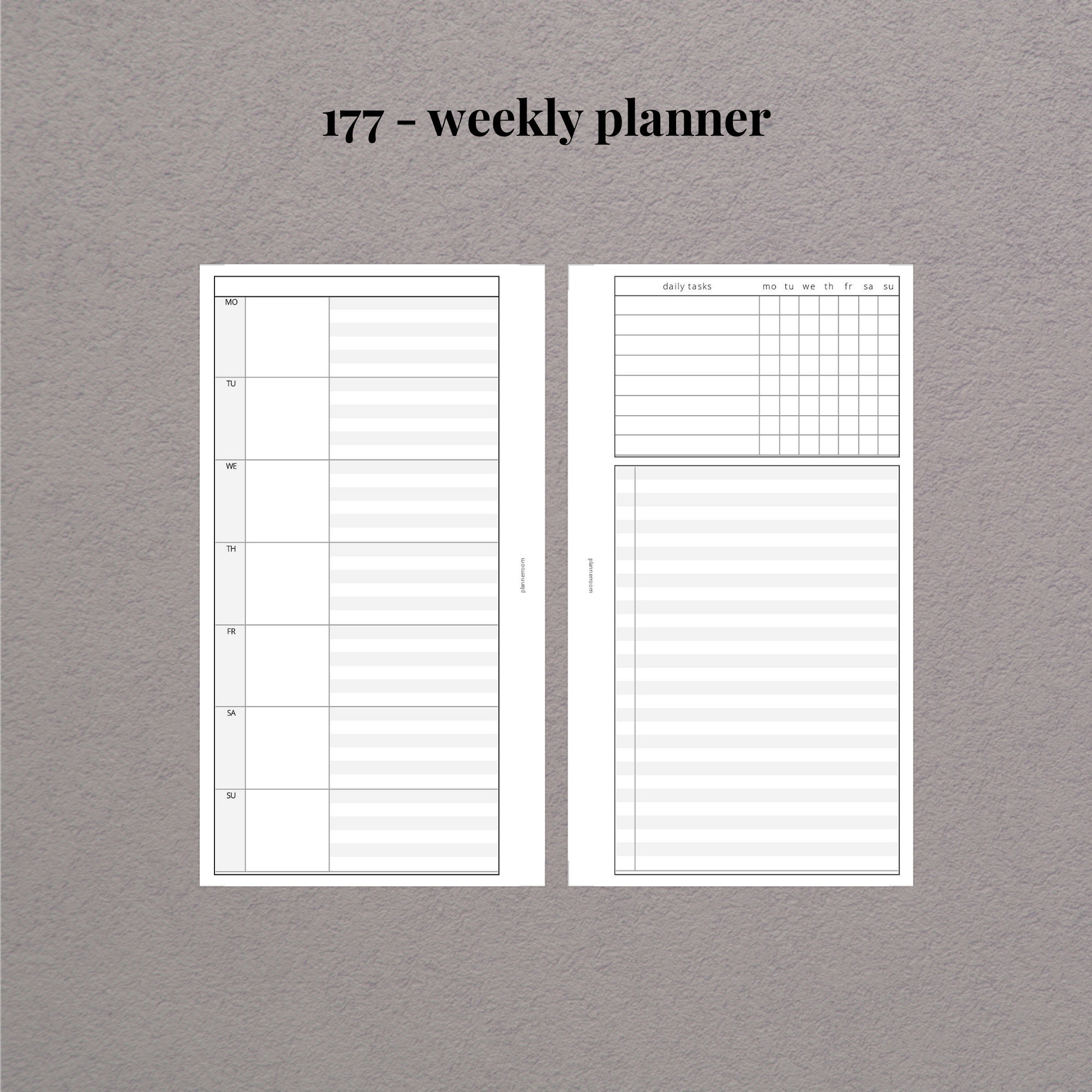 Printable ADHD Weekly Planner Adult, Hobonichi Weeks Style, Week at a ...