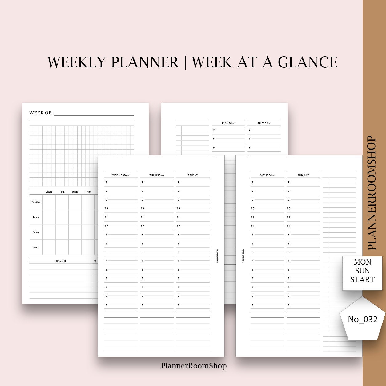 franklin-covey-compact-printable-weekly-vertical-on-4-pages-undated-small-grid-inserts-franklin-covey-refill-printable-fc-compact-032-etsy