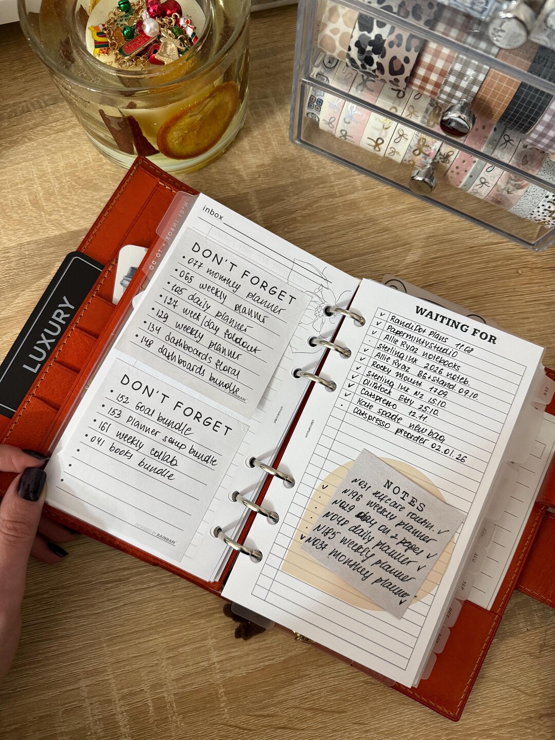 Planner Inbox Layout GTD Printable Planner, Inbox FC Compact, Inbox Insert Inbox Tracker ...