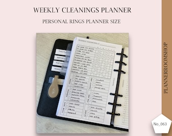 Cleanings planner, Personal planner inserts, Weekly cleaning schedule printable, Home cleanings planner, Hause cleanings inserts, 063