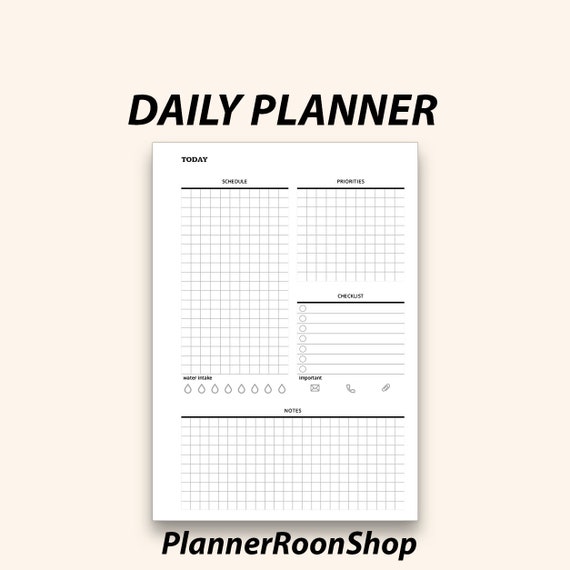 A7 Pocket Planner Inserts Printable Daily Inserts Daily Etsy