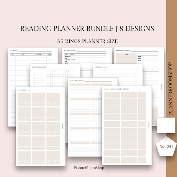 Reading Journal Printable A5 - Etsy