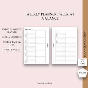 Weekly Planner Printable Pocket Size, Weekly Schedule Printable, Weekly Planner Template, Weekly ...