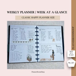 Happy Planner Dashboard Printable, Happy Planner Dashboard Layout, Classic Happy Planner Printable, Homebody Weekly Happy Planner, 021