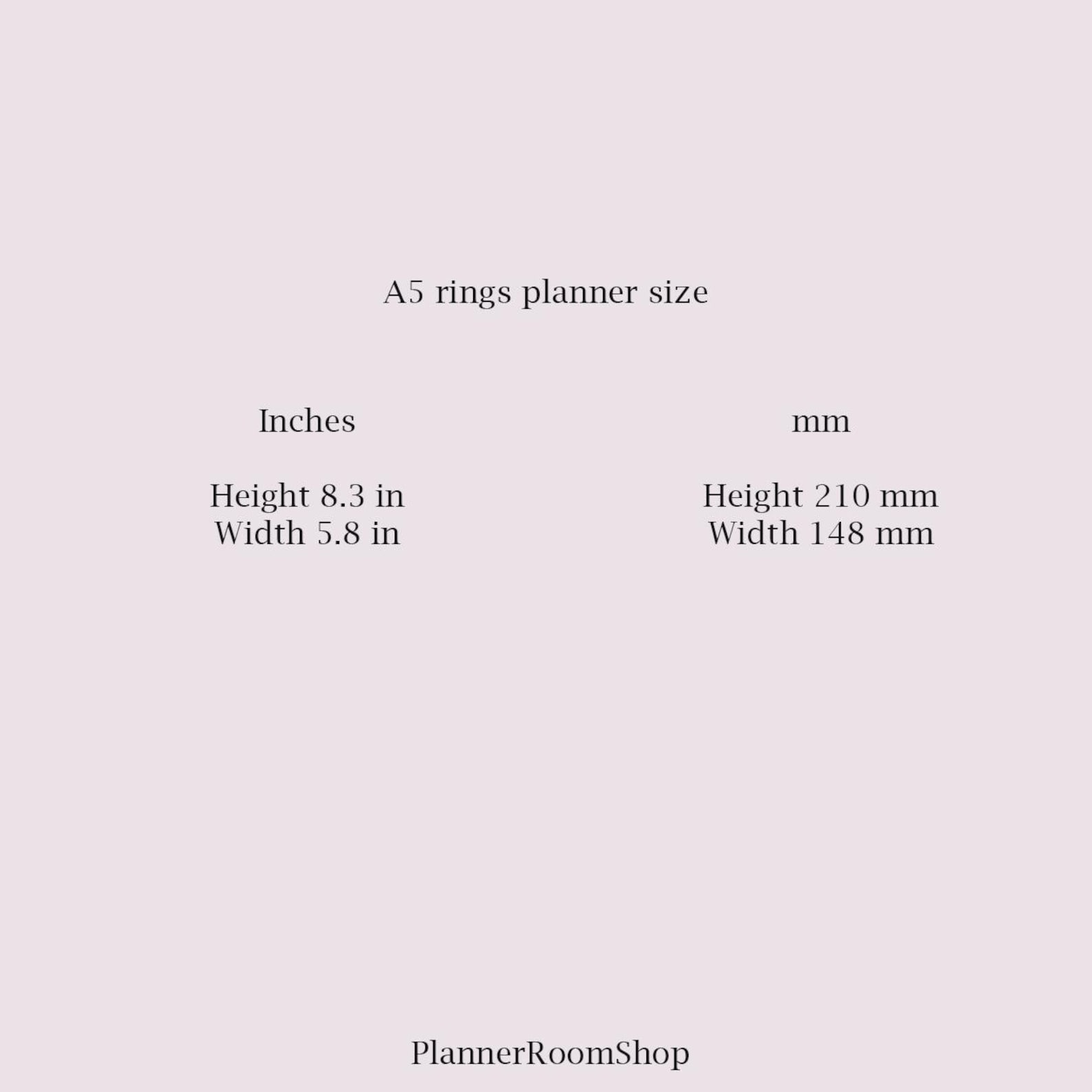 A5 Rings Size, Week on 1 Page, Printable Weekly Planner With Monthly ...