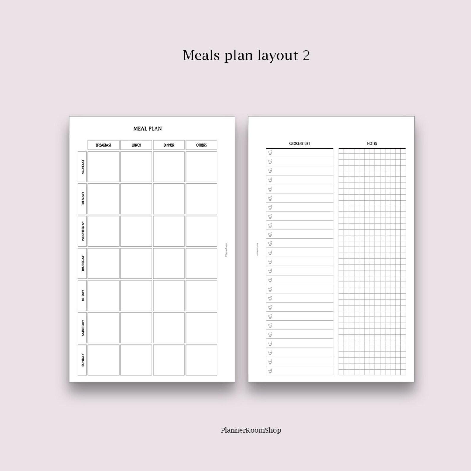 meal-planner-a7-plus-pocket-xl-inserts-weekly-meal-plan-etsy