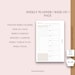 Weekly Printables Layout, A7 Plus, Pocket XL Planner Inserts, Week on 1 ...