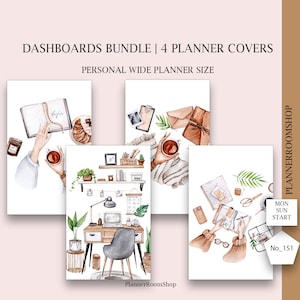 Gemütliches Planner Dashboard, Personal Planer Größe, Warme Farben Dashboard, Printable Planner Covers, Abschnitt Dashboard, 151
