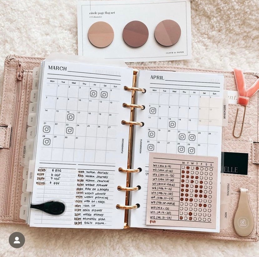 Printable Monthly Planner Inserts, Month on 1 Page for A5 Rings Planner ...