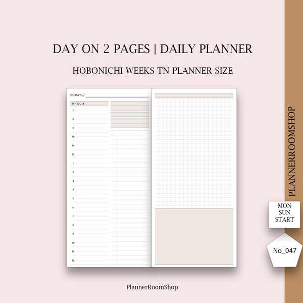 Hobonichi Daily Pdf Template - Etsy