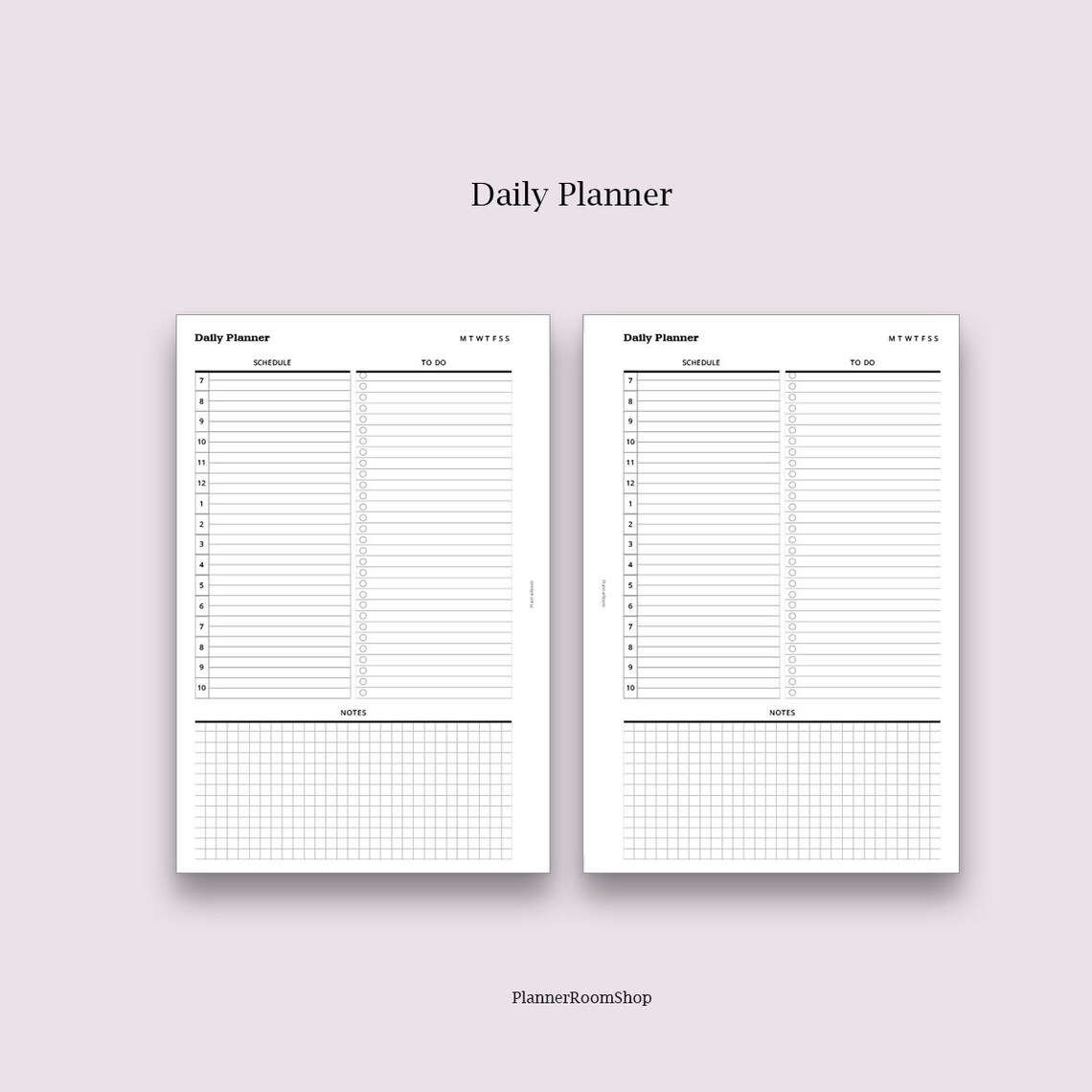 Daily planner A7 plus Pocket XL rings planner size Daily | Etsy