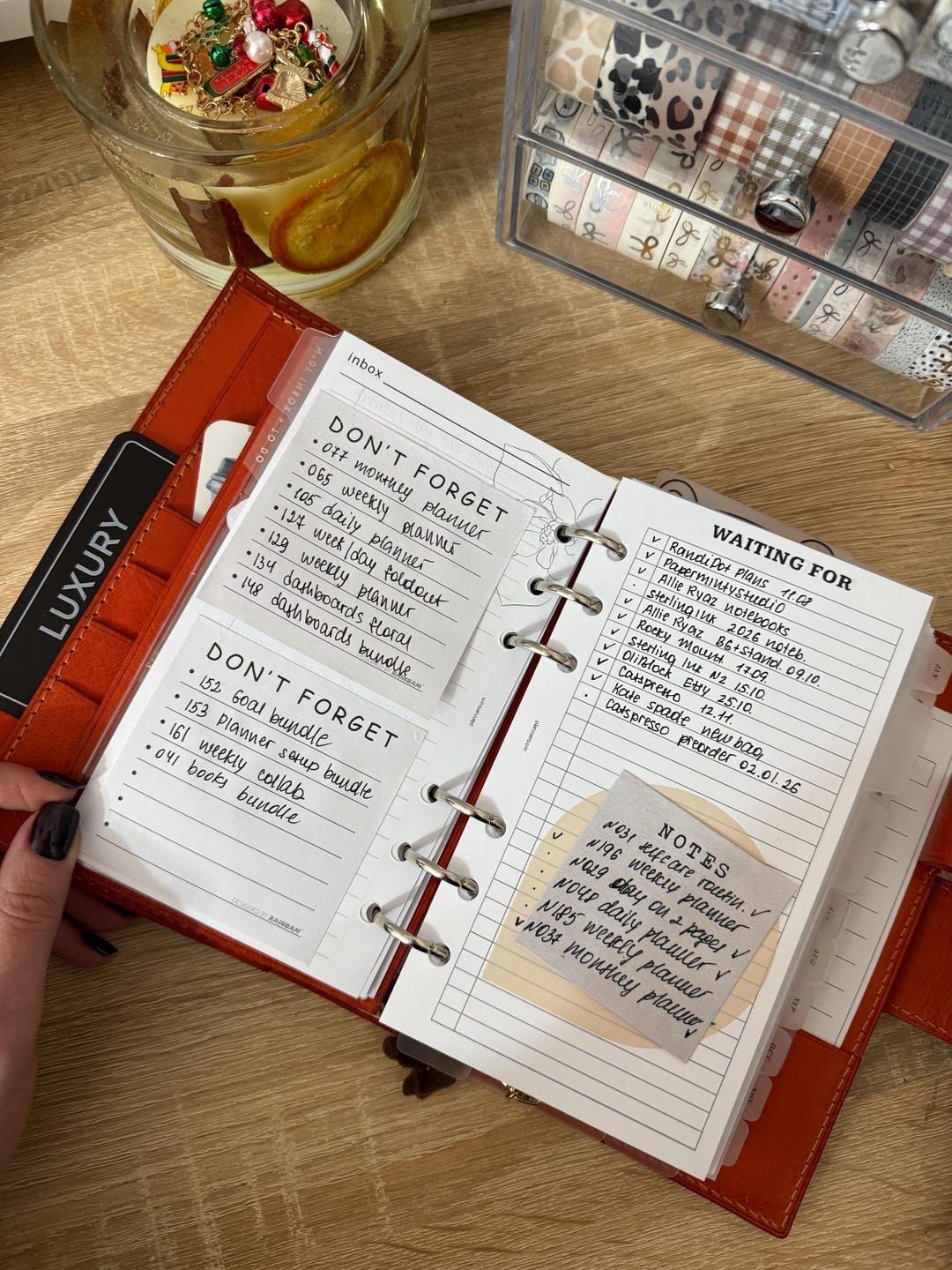 Planner Inbox Insert GTD Printable Planner, Inbox A5 Rings, Inbox Insert Inbox Tracker ...