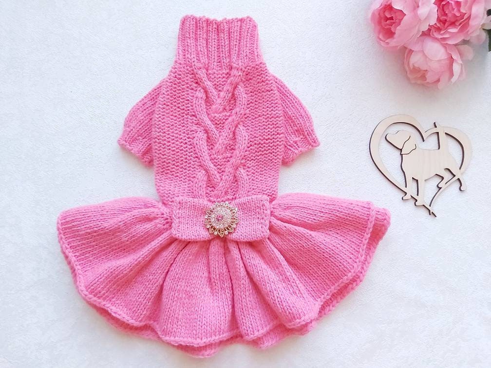 Dog pink dress for a maltese or another small dog made of Etsy