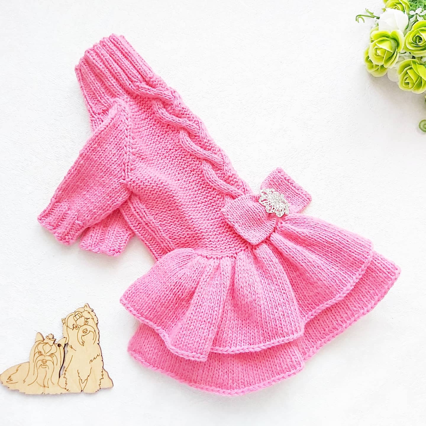 Dog pink dress for a maltese or another small dog made of Etsy