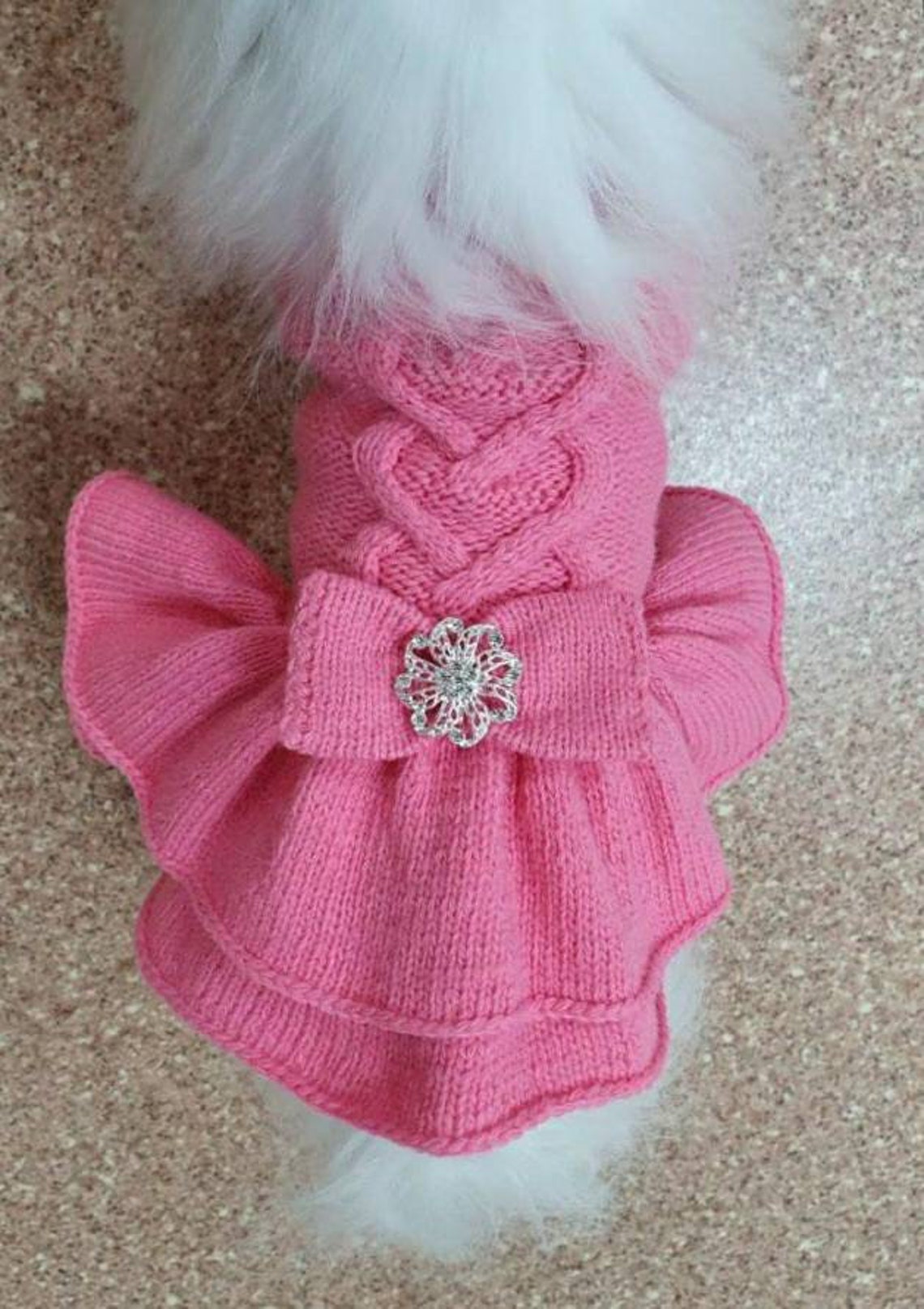 Dog pink dress for a maltese or another small dog made of Etsy